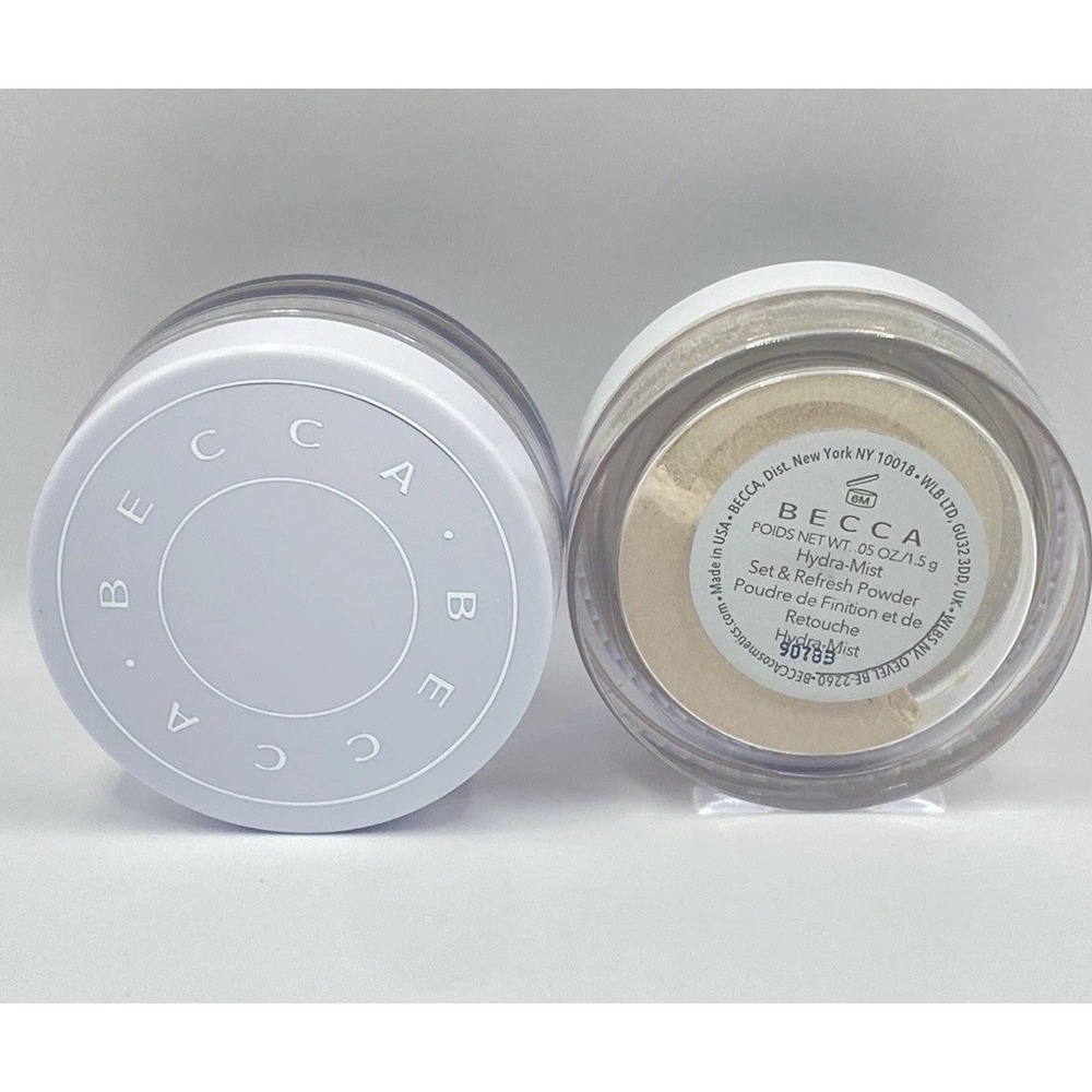2x Becca Hydra-Mist Set & Refresh Translucent Powder Travel Size .05 oz New